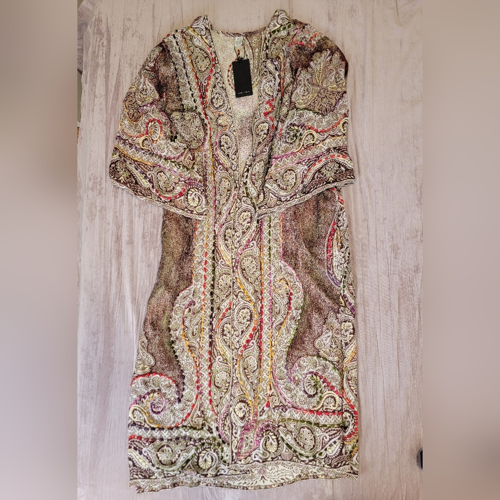 Handmade Paisley Robe with Pockets — NWT